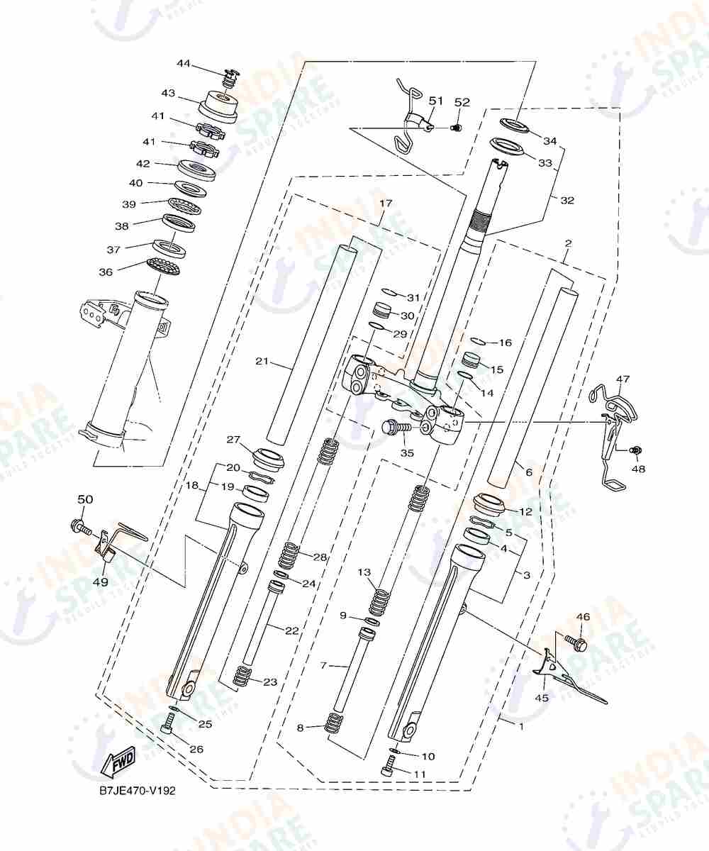 YAMAHA BGPL FASCINO 125CC DISK Series FRONT FORK